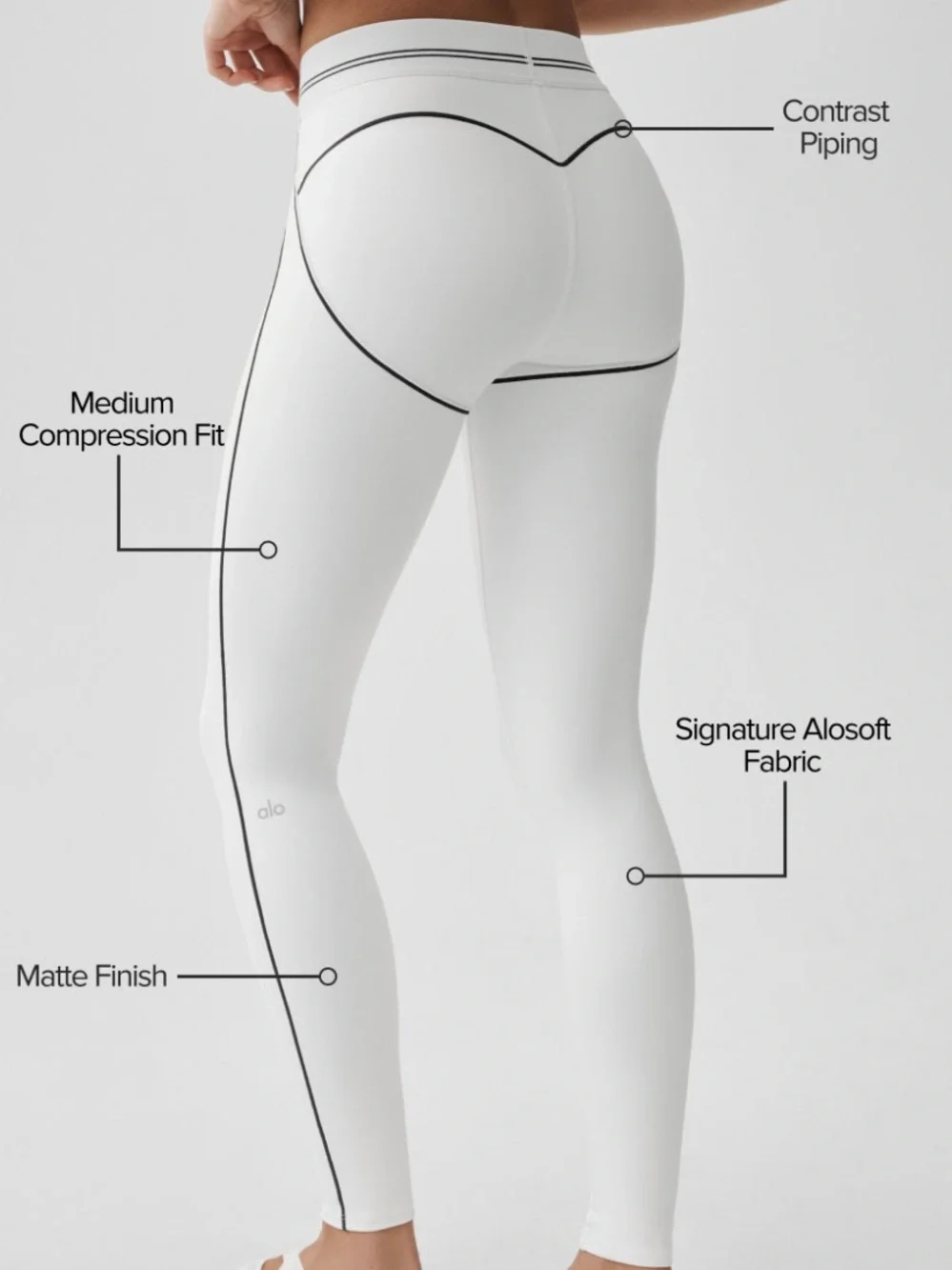 Alo Airbrush High-Waist Heart Throb Legging